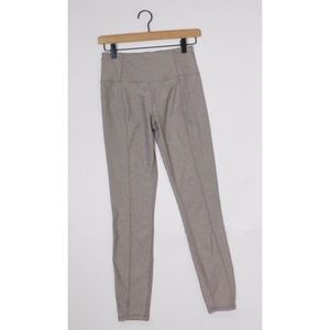 VARLEY Hayden High Waist 7/8 Crop Leggings Tights Taupe Space Dye X-Small